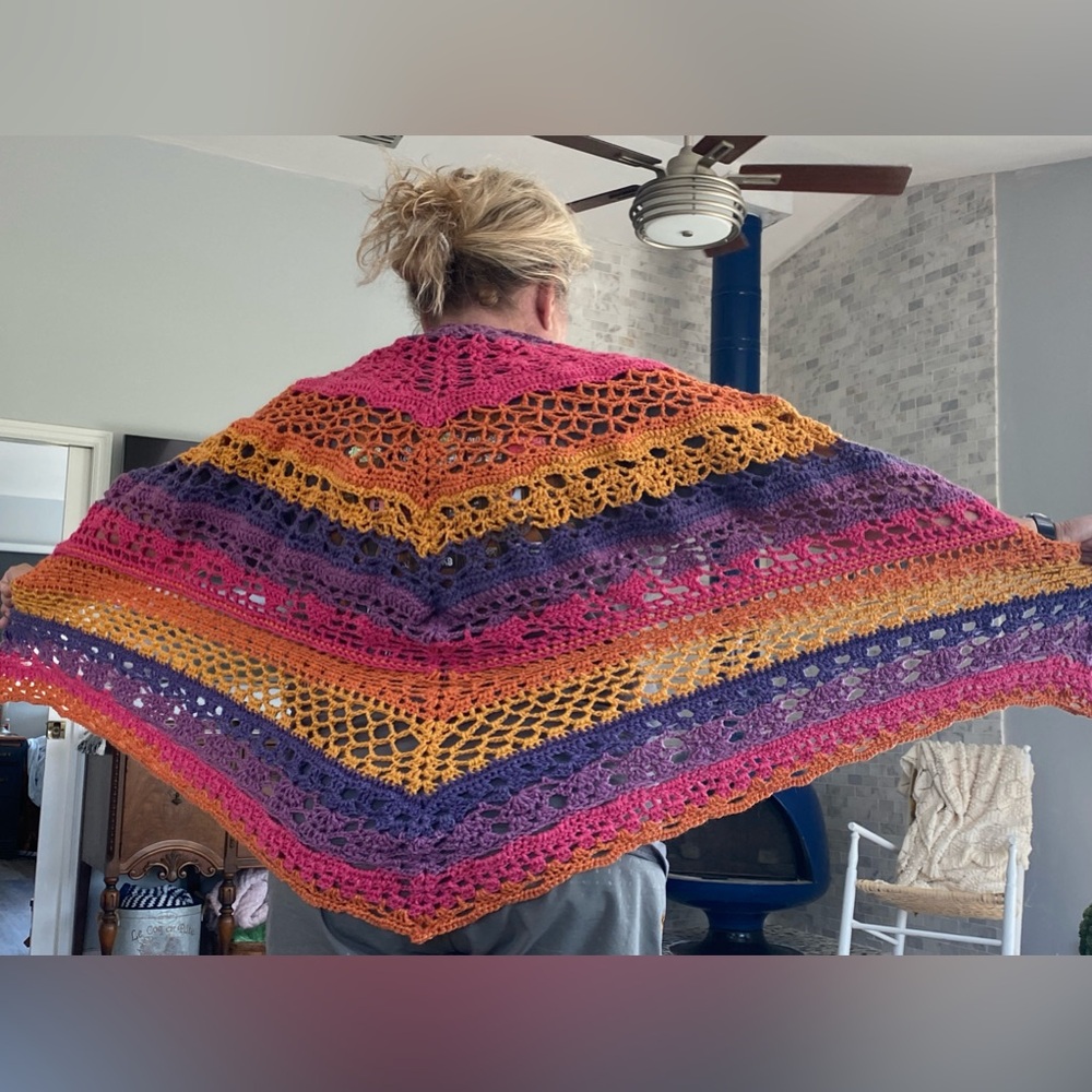 Triangle Crochet Scarf, handmade